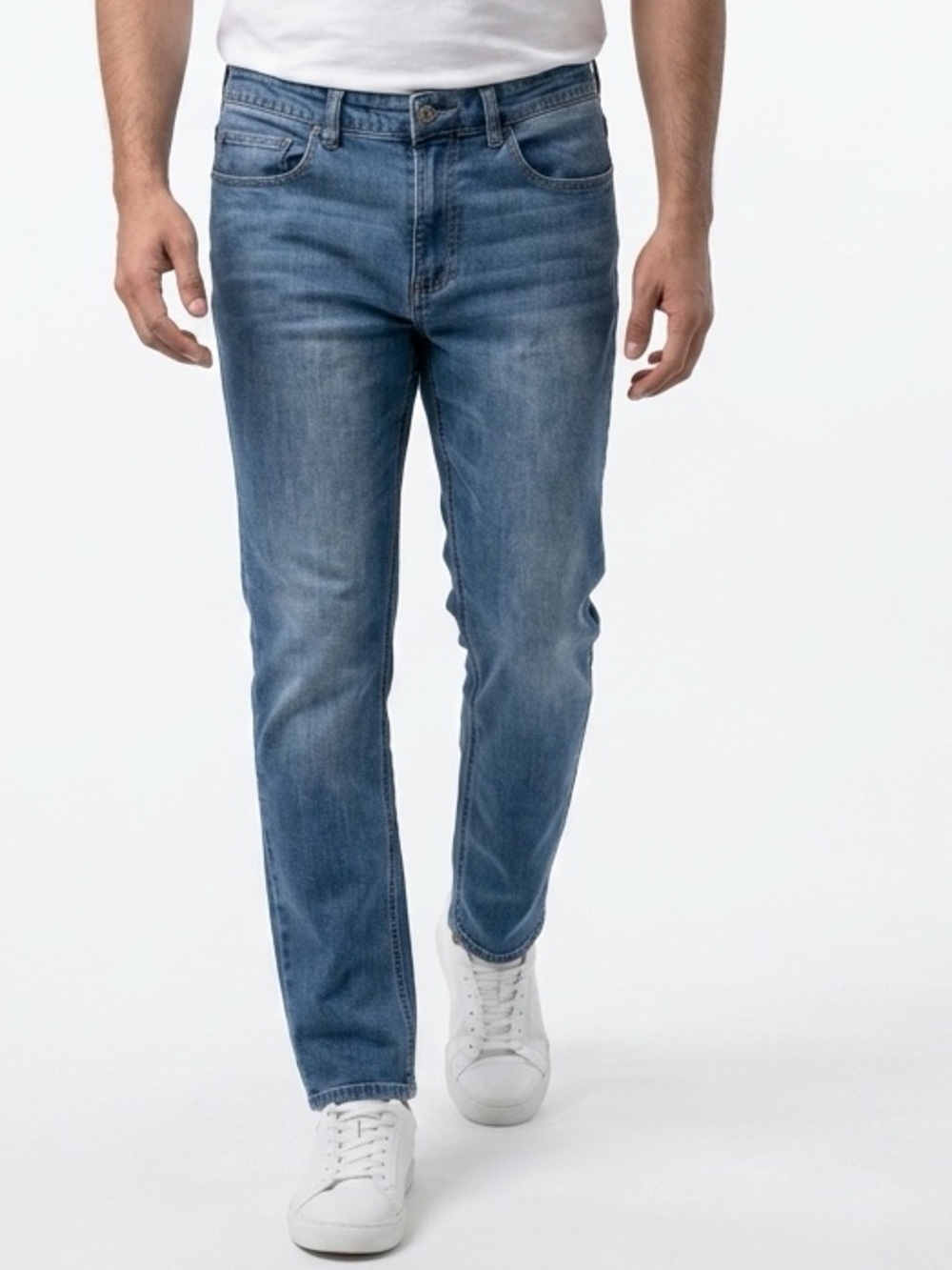 Flag & Anthem Mens Straight Leg Jeans 36x34 Medium Wash Sorbtek‎ COREDN516 Blue